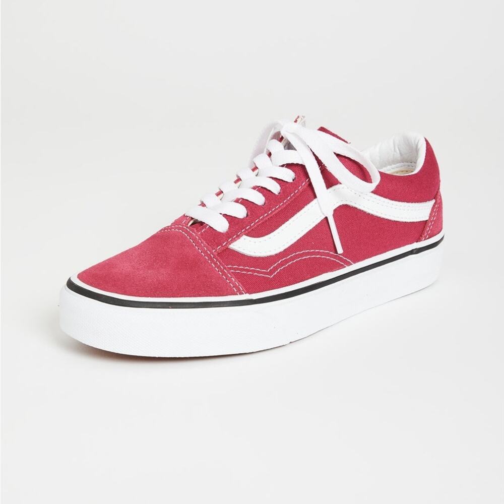 New Vans UA Old Skool Sneakers in Cerise / White Canvas Women's Size 9.5